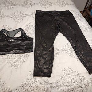 WOMEN'S 2 PC. "SIMPLY VERA WANG & NIKE" 2X CAMOFLAUGE PRINT ATHLETIC WEAR